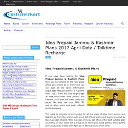 Idea Prepaid Jammu & Kashmir Plans