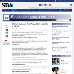 8 Small Business Tax Preparation Mistakes to Avoid