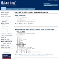 Free GMAT Test Preparation Download Resources