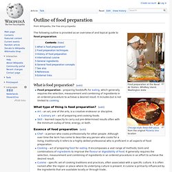 Outline of food preparation