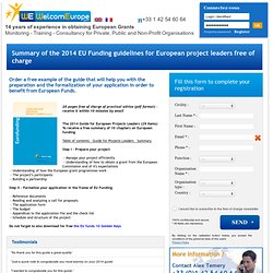To benefit from European funds, get prepared and formalize your application – Get and extract - 100% free