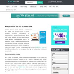 Mathematics Study Material for JEE/CBSE