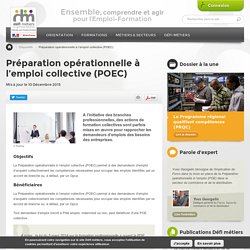 Préparation opérationnelle à l’emploi collective (POEC)