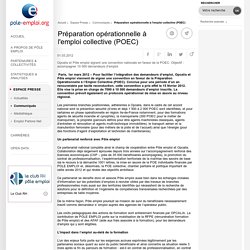 Préparation opérationnelle à l'emploi collective (POEC)