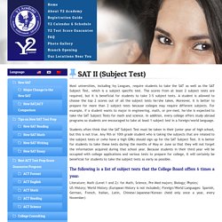 SAT II Preparation Programs College Board USA