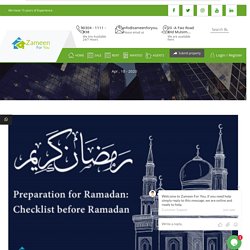 Preparation for Ramadan: Checklist before Ramadan