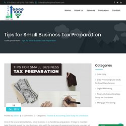 Tips for Small Business Tax Preparation