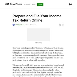 Prepare and File Your Income Tax Return Online