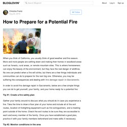 How to Prepare for a Potential Fire