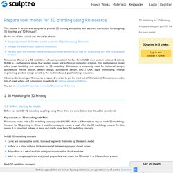 Prepare your model for 3D printing with Rhinoceros