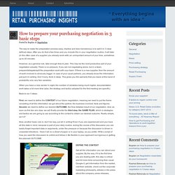 How to prepare your purchasing negotiation in 3 basic steps