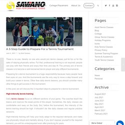 A 3-Step Guide to Prepare For a Tennis Tournament – Saviano High Performance Tennis