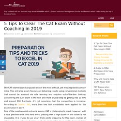 Tips to Prepare for CAT 2019 Exam without Coaching