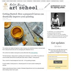 Getting Started: How a prepared Canvas can drastically improve your painting