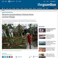 Disaster preparedness: lessons from cyclone Nargis