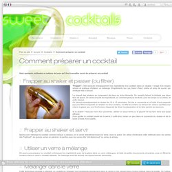 Comment préparer un cocktail