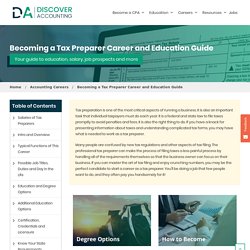 Tax Preparer Degree, Career and Salary Guide - Discover Accounting