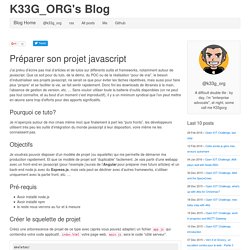 Préparer son projet javascript