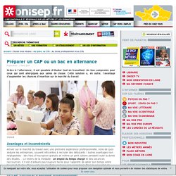 Préparer un CAP ou un bac en alternance