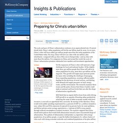 McKinsey China's urban billion - February 2009