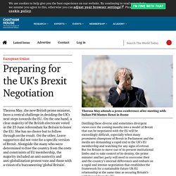 Preparing for the UK's Brexit Negotiation