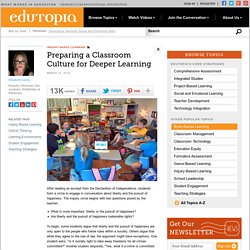 Preparing a Classroom Culture for Deeper Learning