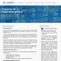 Retail Management Training eLearning Course - Preparing For Retail Management