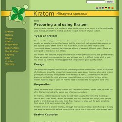 Preparing and using Kratom