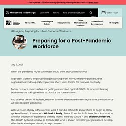 Preparing for a Post-Pandemic Workforce - HRPA