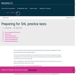 Preparing for SHL practice tests