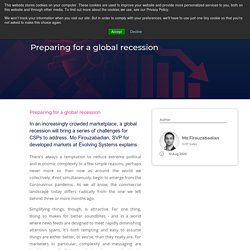 Preparing for a global recession