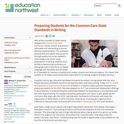 Preparing Students for the Common Core State Standards in Writing
