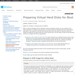 Preparing Virtual Hard Disks for Boot