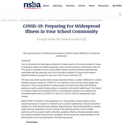 COVID-19: Preparing For Widespread Illness in Your School Community