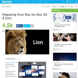 Preparing Your Mac for Mac OS X Lion