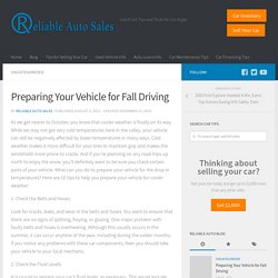 Preparing Your Vehicle for Fall Driving