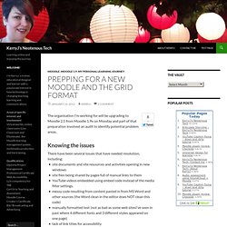 Prepping for a new Moodle and the Grid Format