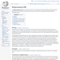 Préprocesseur CSS