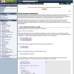 Preprocessor directives - C++ Documentation