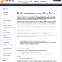 Prerequis / Scribus