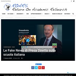 Le Fake News di Presa Diretta sulla scuola italiana