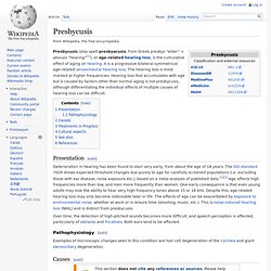 Presbycusis