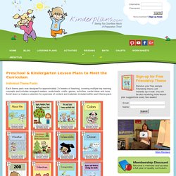 Preschool-Kindergarten Lesson Plans