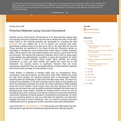 Preschool Materials Laying Success Groundwork