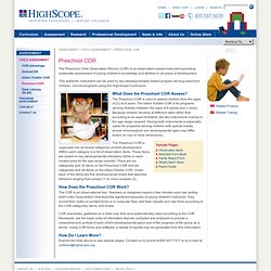 Preschool Child Observation Record (COR)