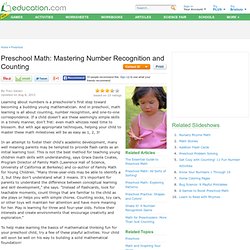 Preschool Math: Mastering Number Recognition and Counting