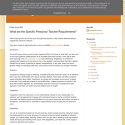 What are the Specific Preschool Teacher Requirements?