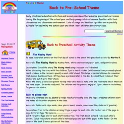 Preschool Theme - Back to School