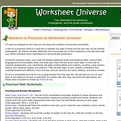 Free Printable Preschool Worksheets from Worksheet Universe