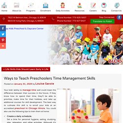 Ways to Teach Preschoolers Time Management Skills